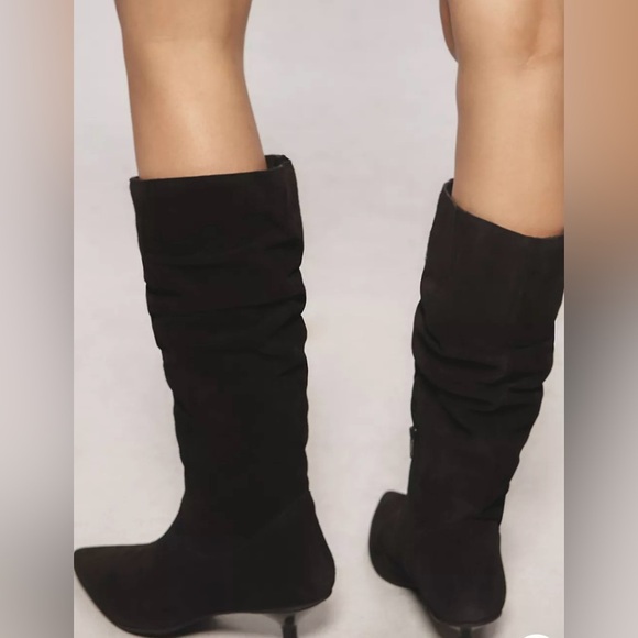 Seychelles Acquainted Slouch Boots Sz 8 Black Suede - Picture 6 of 12